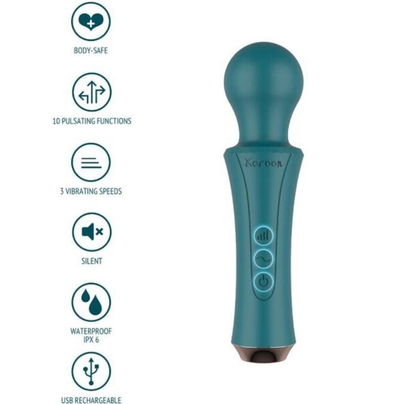 Comprar XOCOON The Personal Wand Verde – Masajeador Recargable Con Diseño Ergonómico-Noxtic