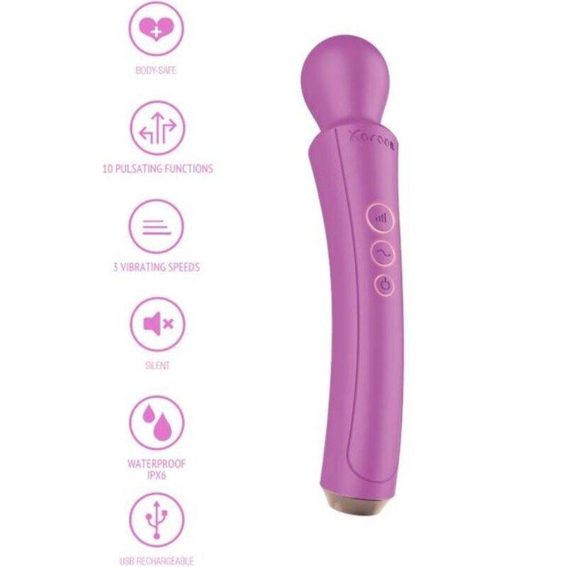 Comprar XOCOON Varita Curva Fucsia – Vibrador Recargable Con Diseño Ergonómico-Noxtic
