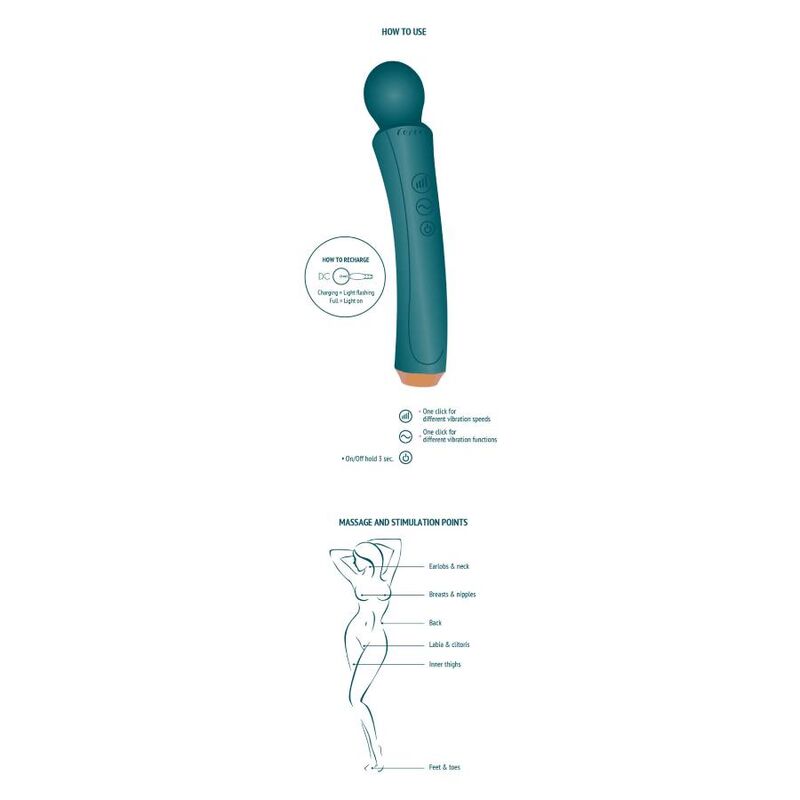 Comprar XOCOON The Curved Wand Verde – Vibrador Recargable Con Diseño Ergonómico Para Placer Personal-Noxtic