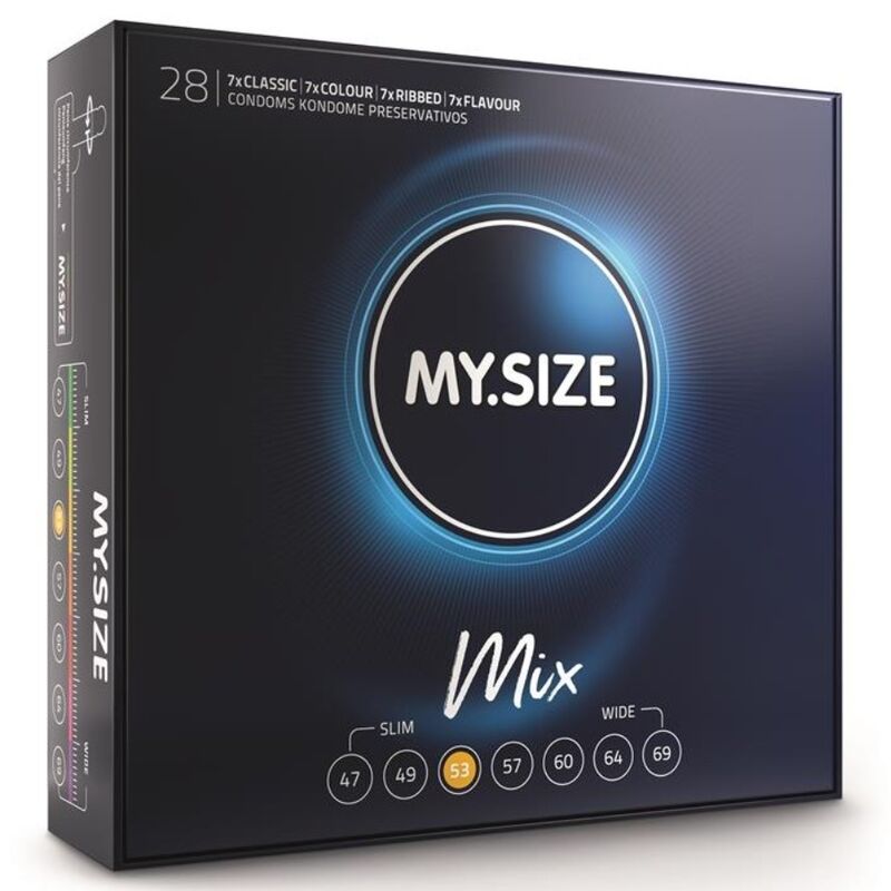 Comprar MY SIZE Mix Preservativos 53 Mm 28 Unidades – Experiencia Personalizada Para Placer Confiable-PRESERVATIVOS-Noxtic