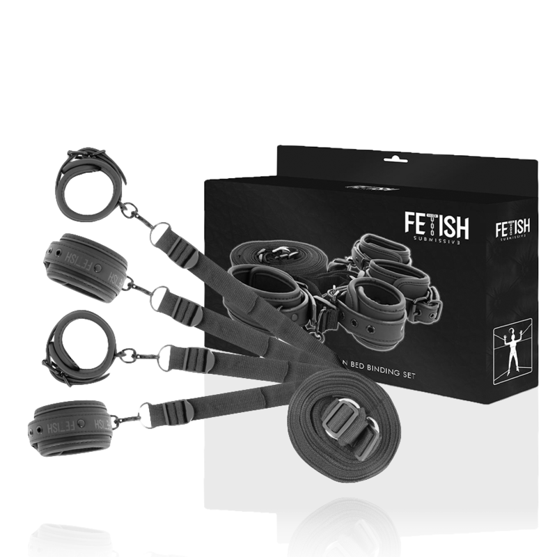 Comprar Fetish Submissive Set De Esposas Y Ataduras – Diseño Seguro Con Forro De Neopreno Para Comodidad Optima-Noxtic