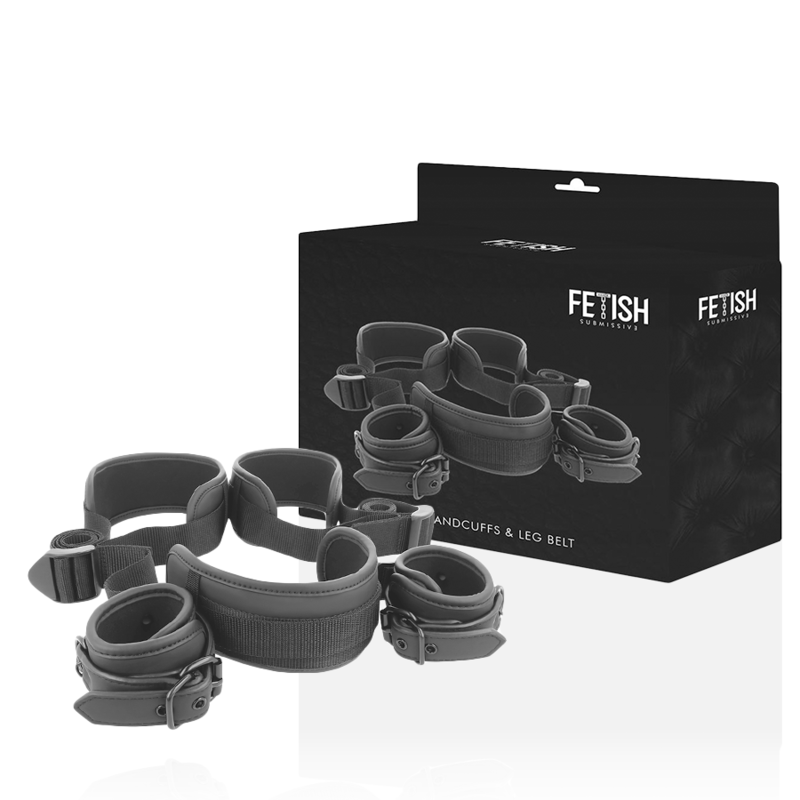 Comprar FETISH SUBMISSIVE Posición Piernas Abiertas – Set De Ataduras Con Forro De Neopreno Para Comodidad Y Estilo-Noxtic