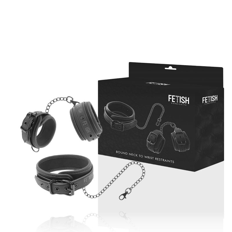 Comprar FETISH SUBMISSIVE Collar Y Esposas Cuero Vegano – Confortable Y Elegante Para Juegos De Dominación-Noxtic