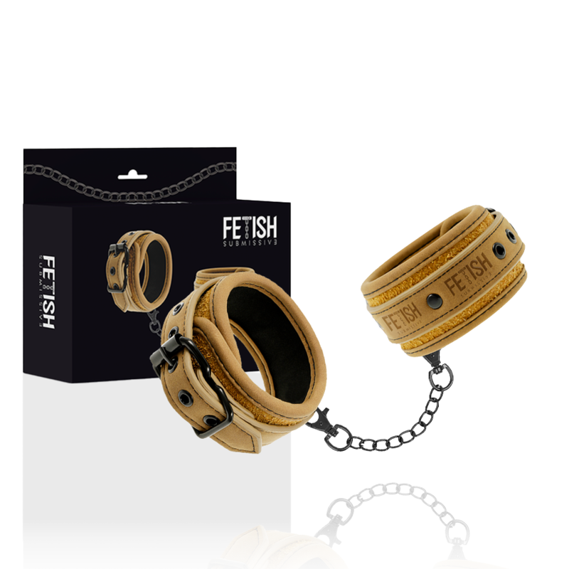 Comprar Fetish Submissive Origen – Esposas De Cuero Vegano Con Forro Suave De Neopreno-Noxtic