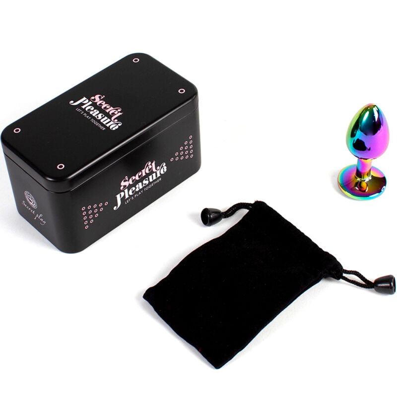 Comprar SECRETPLAY Metal Butt Plug Multicolor Talla S – Diseño Elegante Para Placer Sensorial-Noxtic