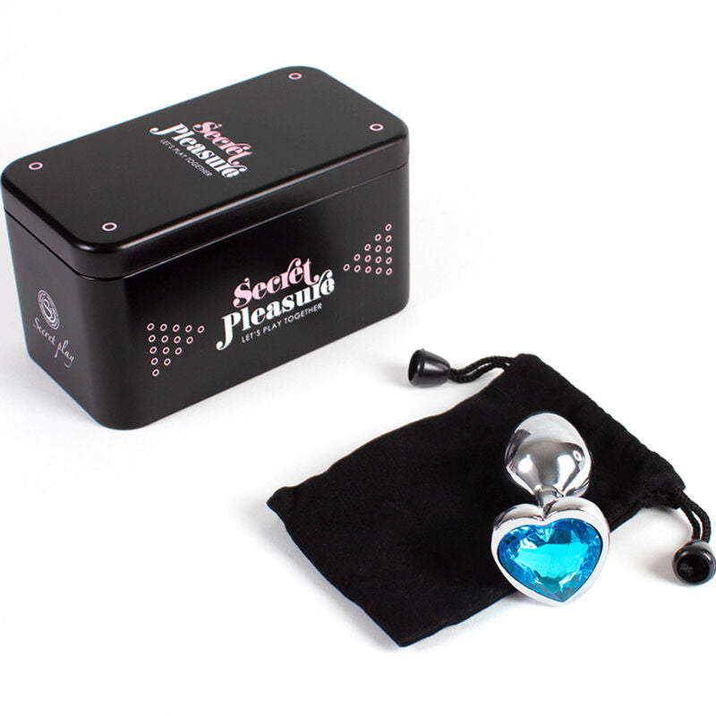 Comprar SECRETPLAY Butt Plug Corazón Azul Talla S – Diseño Elegante Para Nuevas Experiencias De Placer-Noxtic