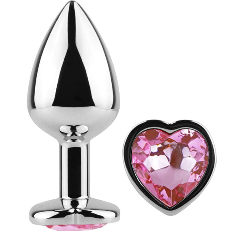 Comprar SECRETPLAY Metal Butt Plug Corazón Fucsia Talla S – Diseño Elegante Para Placer Intenso-Noxtic