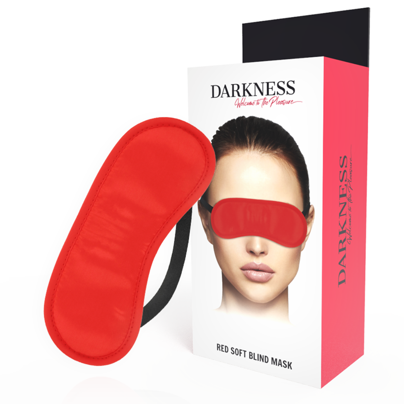 Comprar DARKNESS Máscara Antifaz Rojo Recto – Comodidad Ajustable Para Sueño y Misterio-Noxtic