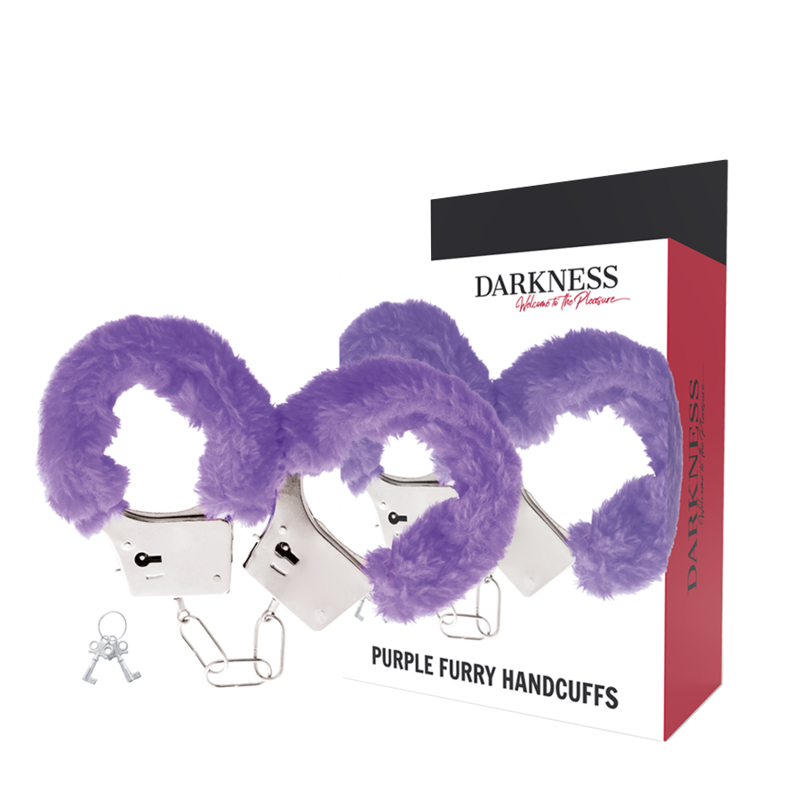 Comprar DARKNESS Esposas Metal Forradas Lila – Comodidad y Diseño Resistente Para Nuevas Experiencias-Noxtic