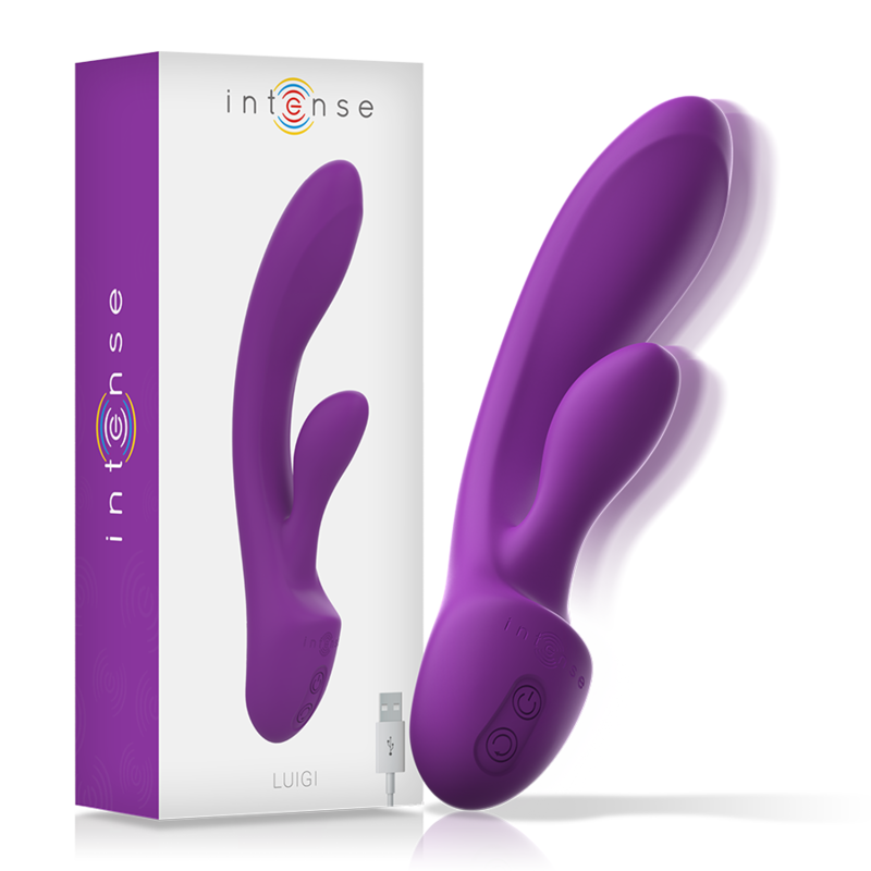 Comprar Intense Luigi Vibrador Rabbit Morado – Estimulador Ergonómico Con Doble Motor Para Placer Completo-Noxtic