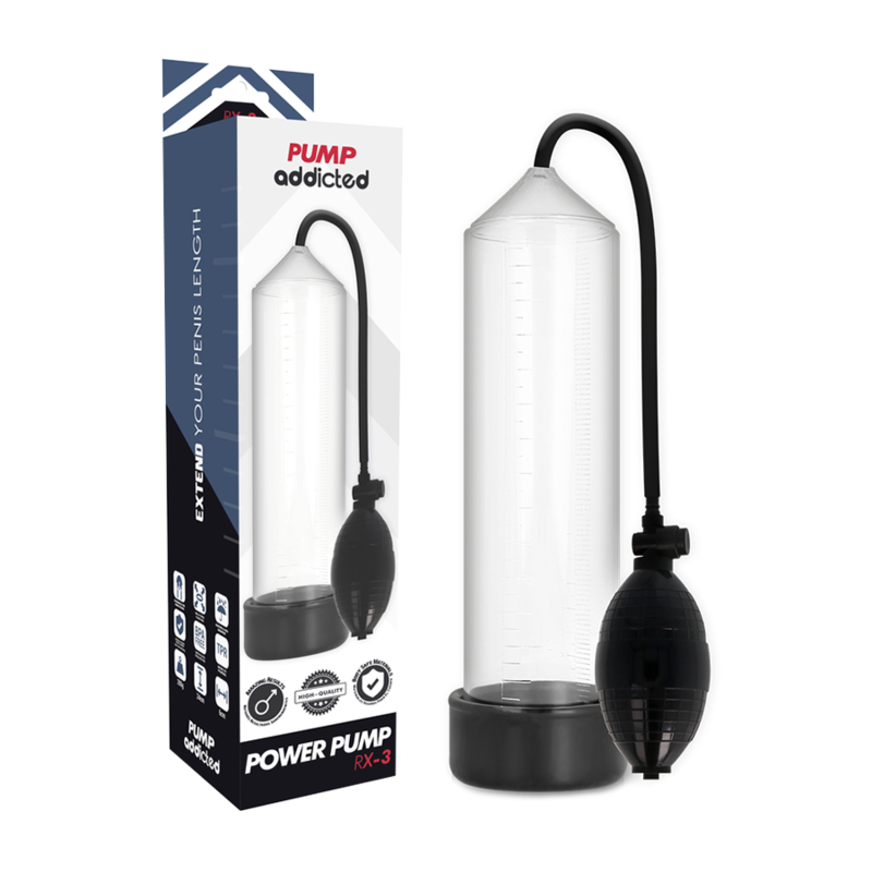Comprar PUMP ADDICTED Bomba Erección RX3 Transparente – Diseño Elegante Para Mejorar Tu Bienestar Sexual-Noxtic