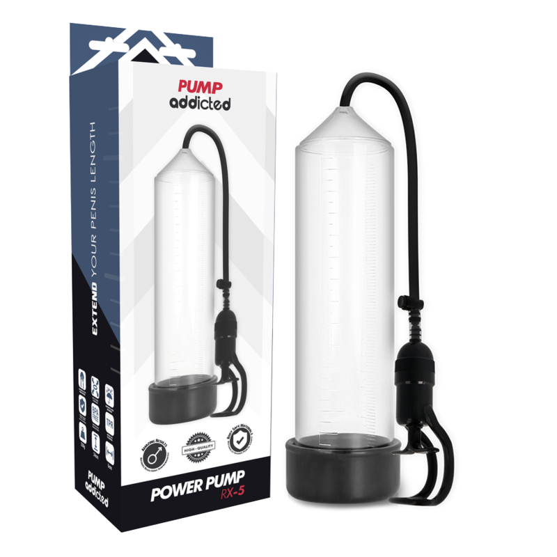 Comprar PUMP ADDICTED Bomba Erector RX5 Transparente – Diseño Innovador Para Explorar Tu Placer-Noxtic