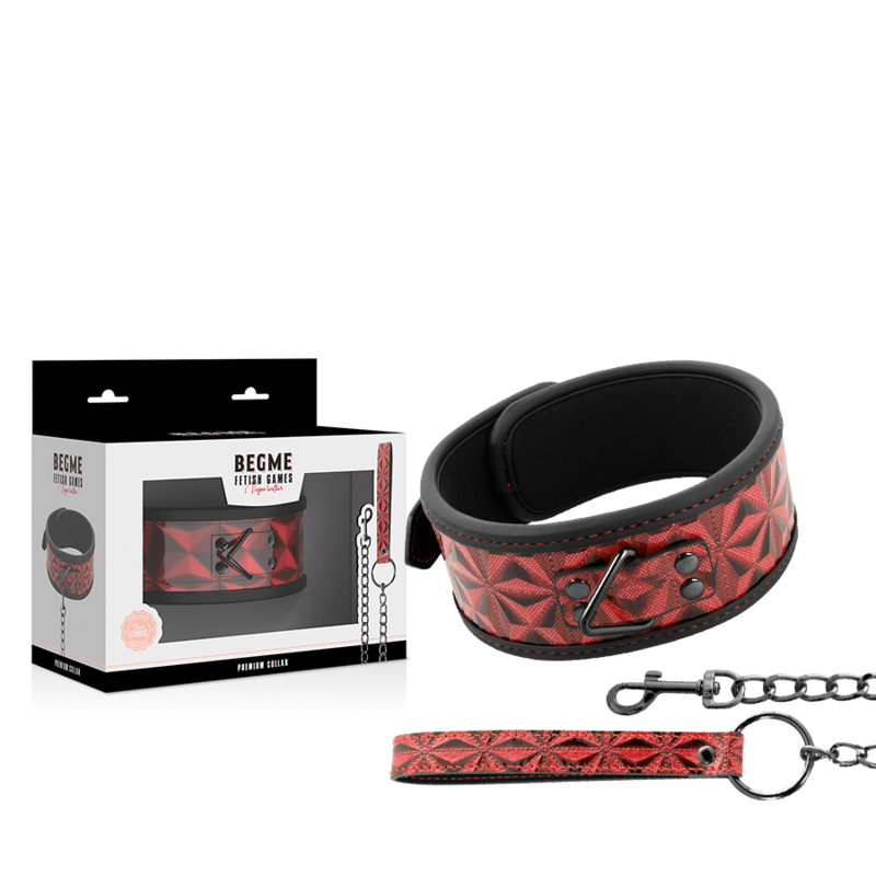 Comprar BEGME Collar Red Edition – Cuero Vegano Con Forro De Neopreno Para Comodidad Y Estilo-Noxtic
