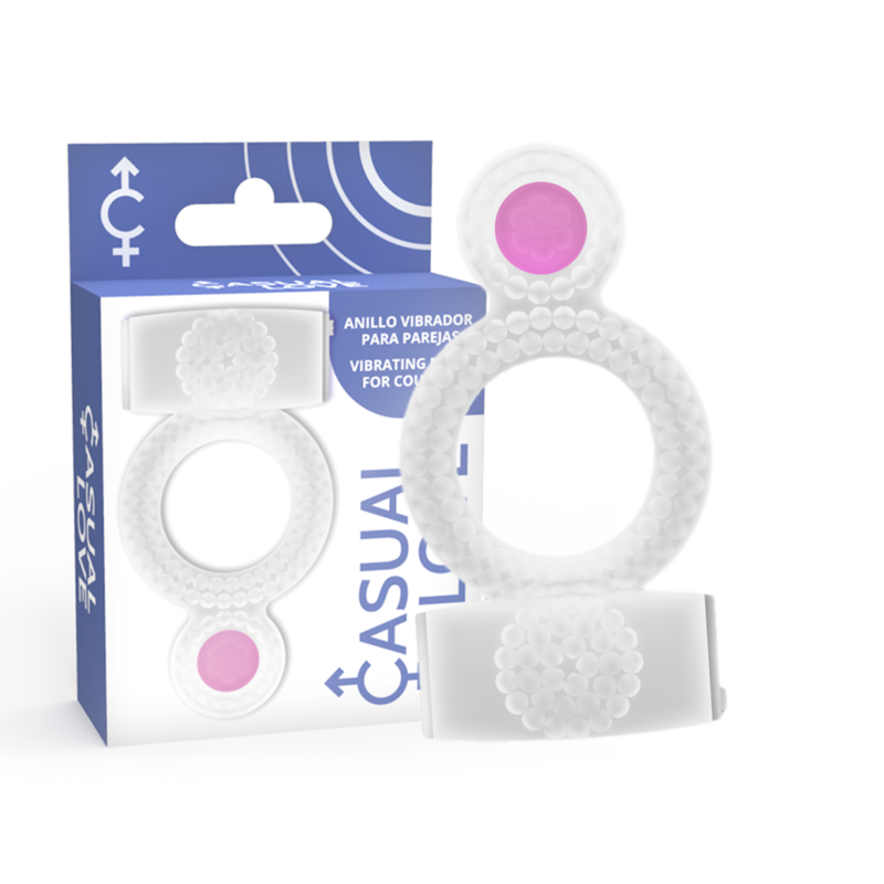 Comprar CASUAL LOVE Ring Double Pleasure – Anillo Transparente Para Disfrute Compartido-Noxtic