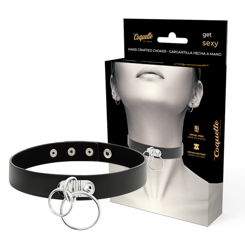 Comprar Coquette Chic Desire Choker – Collar De Cuero Vegano Ajustable Para Estilo Moderno-Noxtic