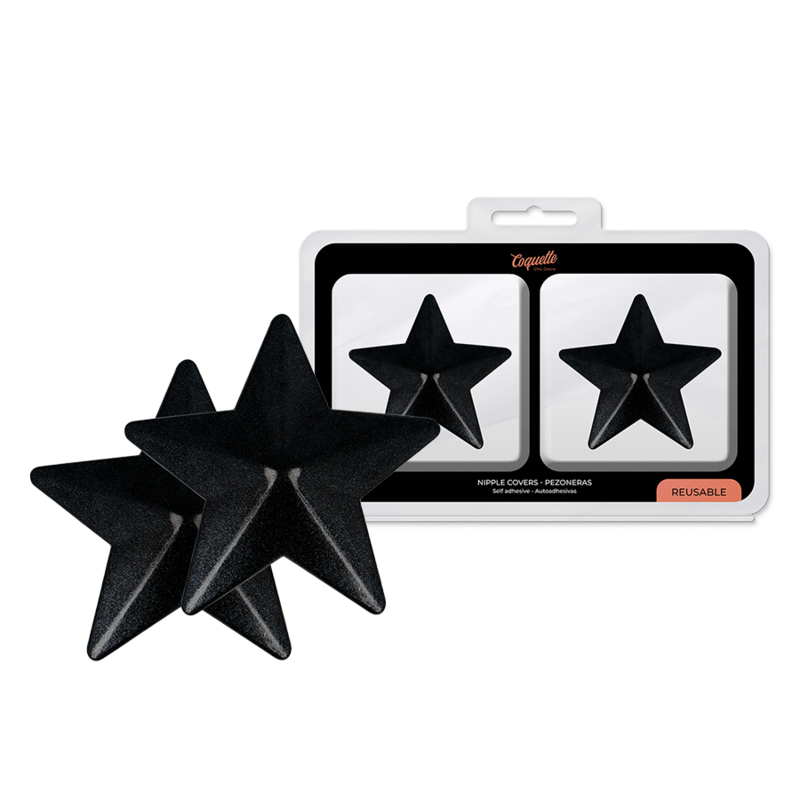 Comprar COQUETTE Cubre Pezones Estrellas Negras – Diseño Elegante Para Expresar Sensualidad Artística-Noxtic