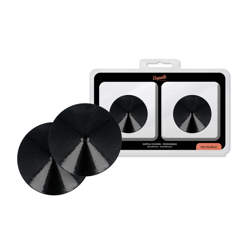 Comprar Coquette Chic Desire Cubre Pezones Metal Circulos Negros – Accesorio Elegante Para Estilo Sofisticado-Noxtic