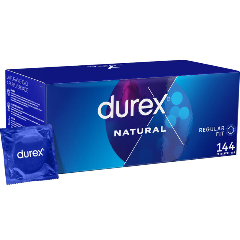 Comprar Durex Natural 144 Unidades – Preservativos Anatómicos Para Placer Seguro y Cómodo-PRESERVATIVOS-Noxtic