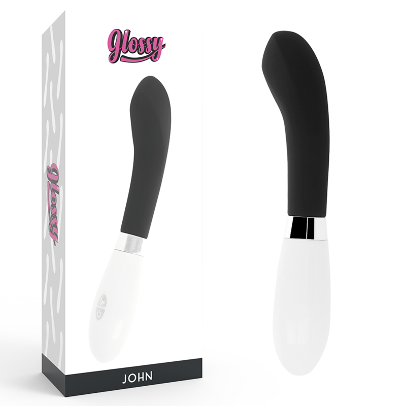 Comprar GLOSSY John Vibrador Negro – Diseño Ergonómico Con Curva Natural Para Comodidad Perfecta-Noxtic