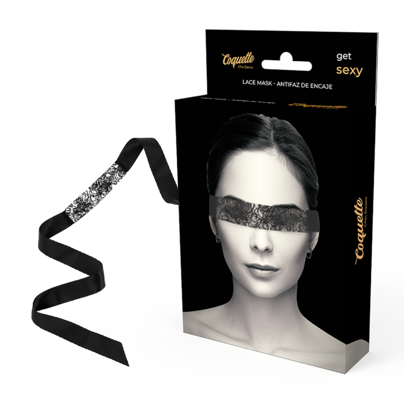 Comprar COQUETTE Chic Desire – Antifaz De Encaje Negro Con Diseño Elegante-Noxtic