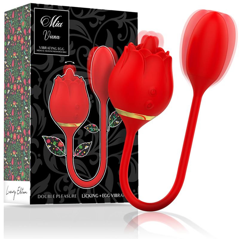 Comprar MIA Viena Double Pleasure – Masajeador Con Licking Y Huevo Vibrador Para Placer Doble-Noxtic
