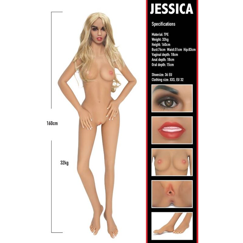 Comprar HIDDEN DESIRE Banger Babe Jessica – Muñeca Realista De Alta Calidad Con Diseño Durable-Noxtic