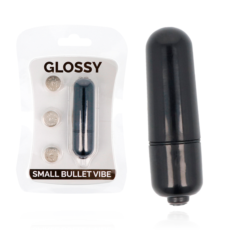 Comprar GLOSSY Bala Vibradora Pequeña Negra – Vibraciones Silenciosas Resistente al Agua Para Uso Diario-Noxtic