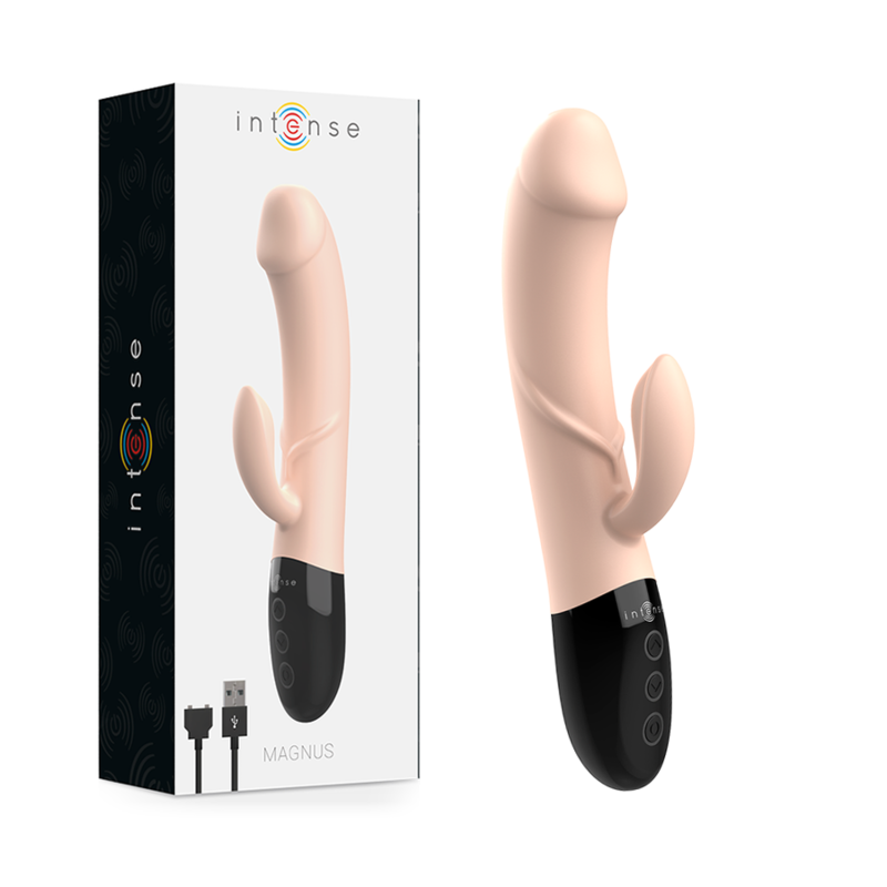 Comprar INTENSE Magnus Vibrador Recargable Dual Natural – Silicona Médica Para Placer Seguro y Elegante-Noxtic