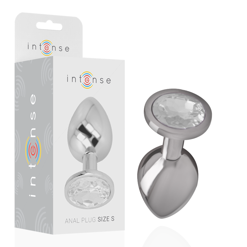 Comprar INTENSE Plug Anal Metal Con Cristal Plata Talla S – Diseño Elegante Para Placer Sensorial-Noxtic