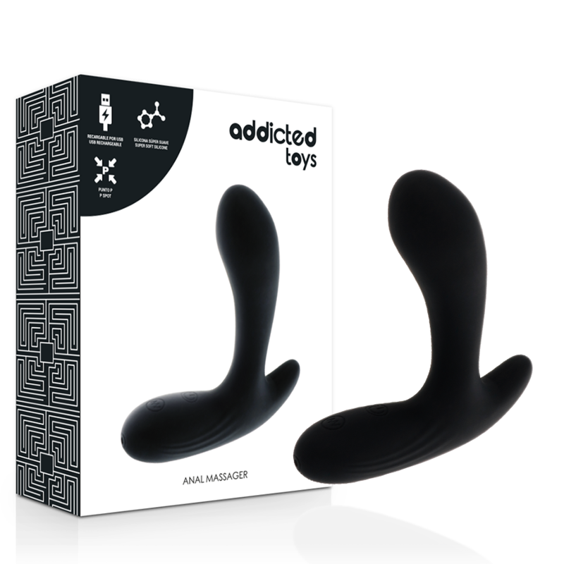 Comprar ADDICTED TOYS Masajeador Anal Vibrante Negro – Diseño Elegante Con Motores Dual Para Estimulación Personalizada-Noxtic