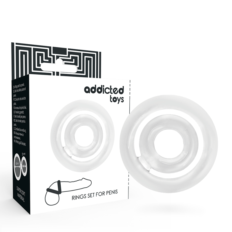 Comprar ADDICTED TOYS Potenz Set Anillos Clear – Soporte Efectivo Para Placer Intenso-Noxtic