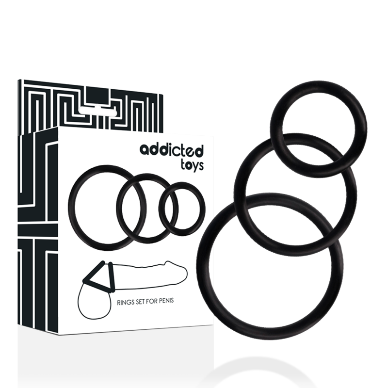 Comprar ADDICTED TOYS Set Anillos Negro – Variedad Perfecta Con Diseño Ergonómico Y Ajuste Personalizable-Noxtic