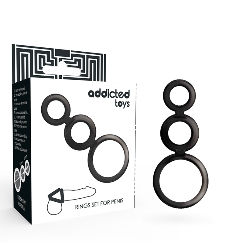Comprar ADDICTED TOYS Set Anillos – Estimulador Con Diseño Ergonómico Para Placer Intenso-Noxtic
