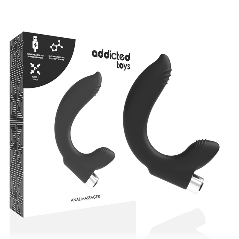 Comprar ADDICTED TOYS Vibrador Prostático Recargable Model 7 Negro – Diseño Moderno Para Exploración Confiable-Noxtic