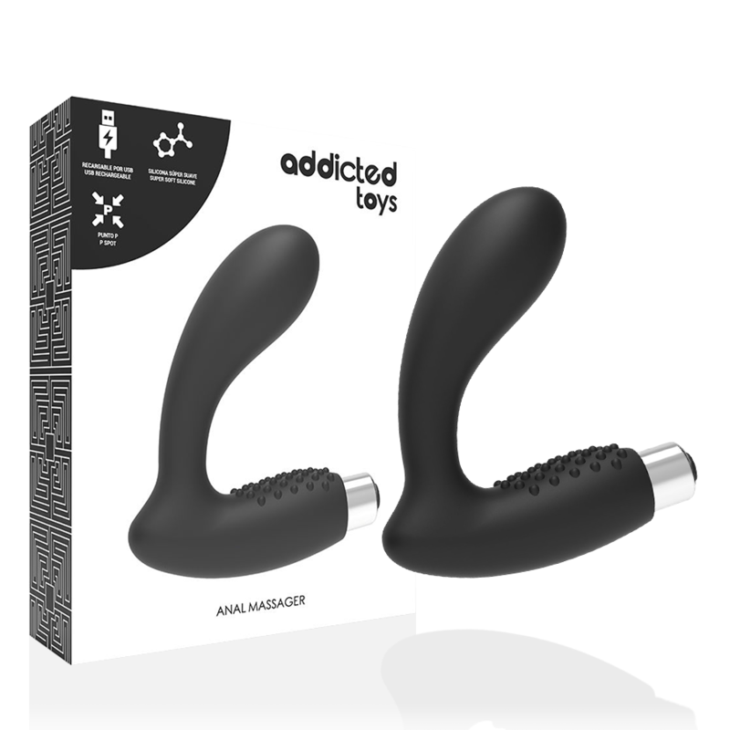 Comprar ADDICTED TOYS Vibrador Prostático Recargable Model 5 Negro – Diseño Ergonómico Para Estimulación Efectiva-Noxtic