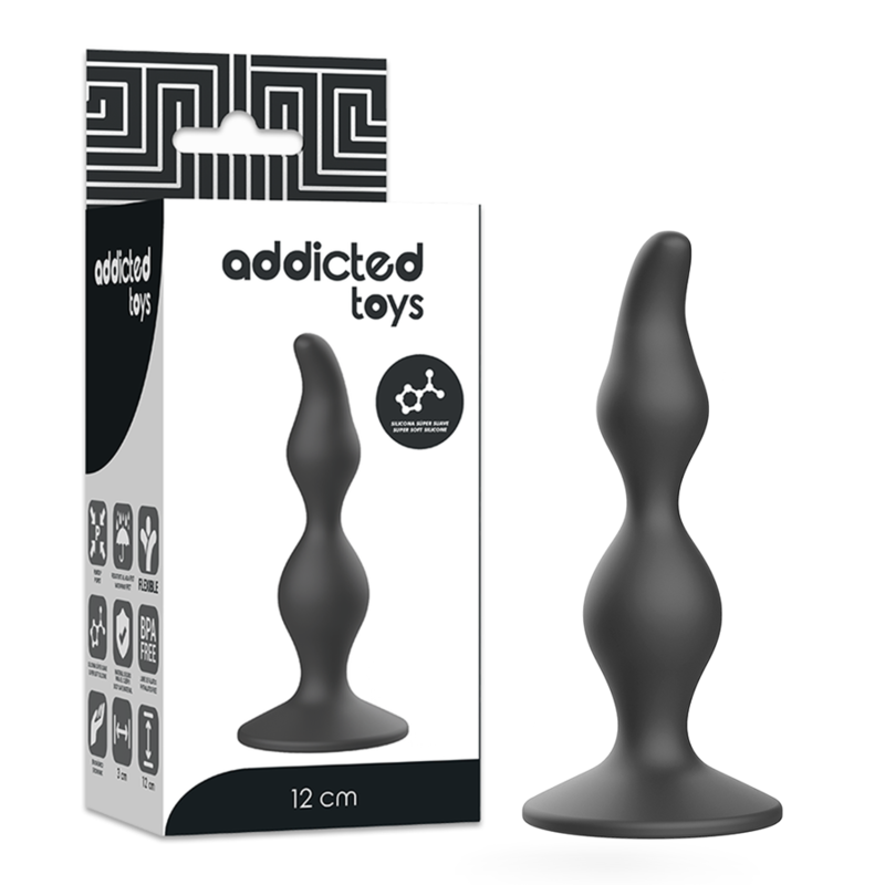Comprar ADDICTED TOYS Plug Anal 12 CM Negro – Diseño Seguro Para Placer Personal Exploratorio-Noxtic