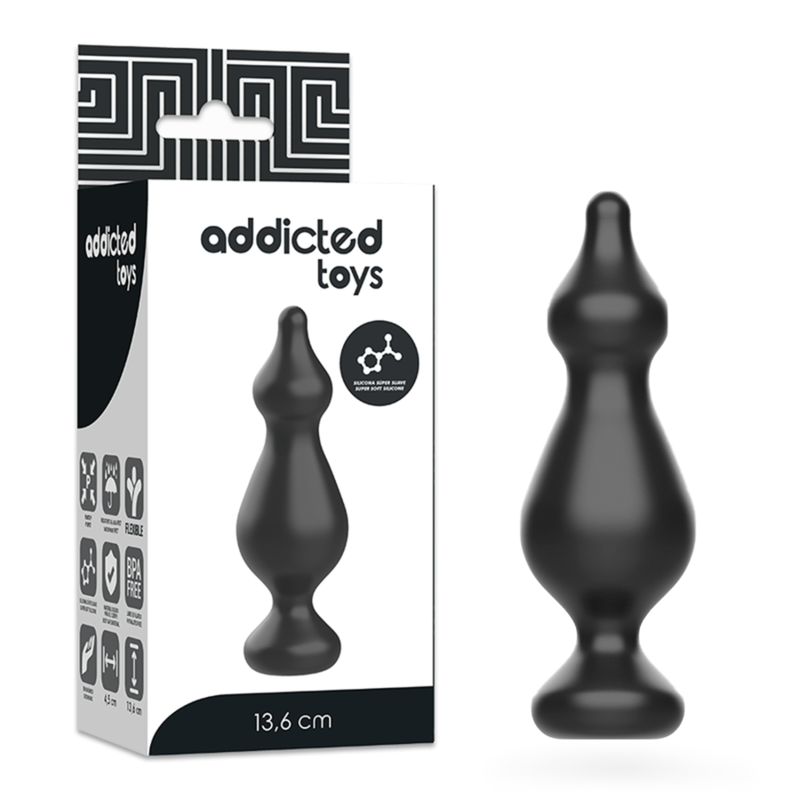 Comprar ADDICTED TOYS Plug Anal 13.6 CM Negro – Diseño Ergonómico Para Exploración Confortable-Noxtic