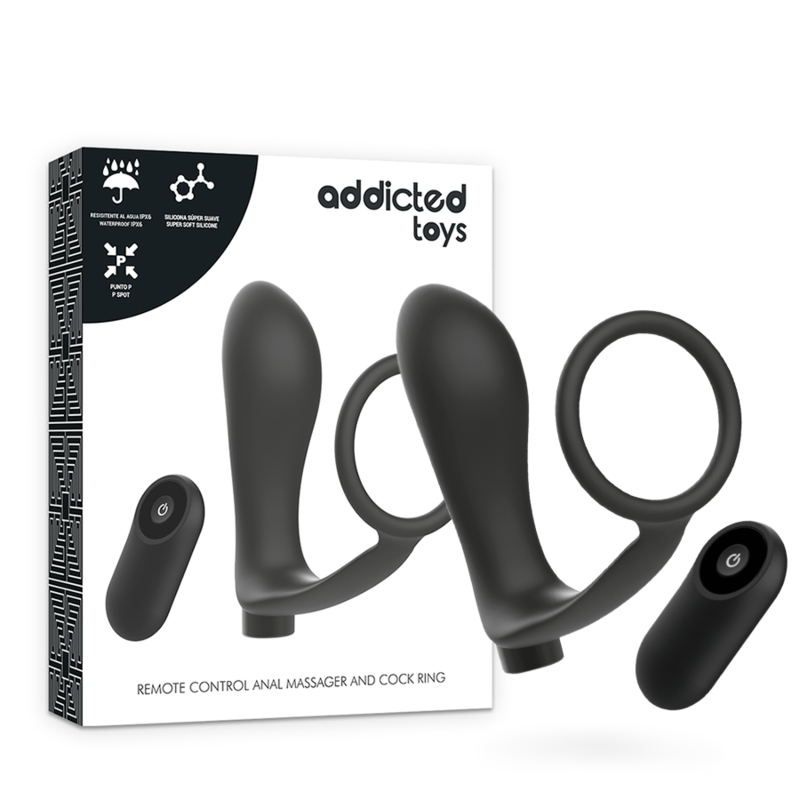 Comprar ADDICTED TOYS Anilla Pene Con Plug Anal – Diseño Recargable Con Control Remoto Para Estimulación Sensacional-Noxtic
