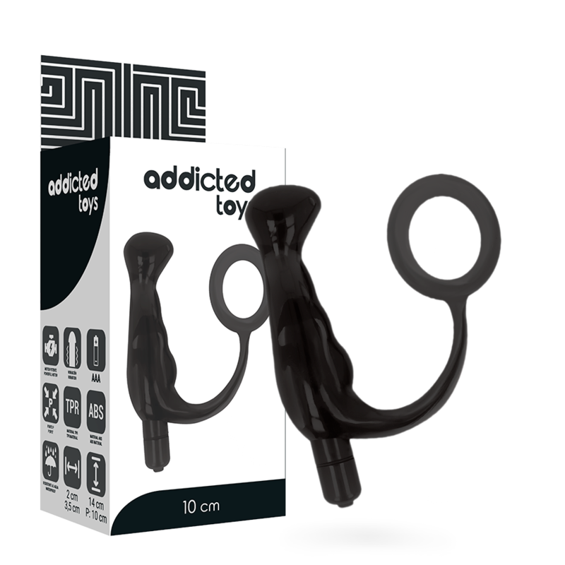 Comprar ADDICTED TOYS Vibrador Prostático Negro 10 Cm – Masajeador Ergonómico Para Placer Masculino-Noxtic