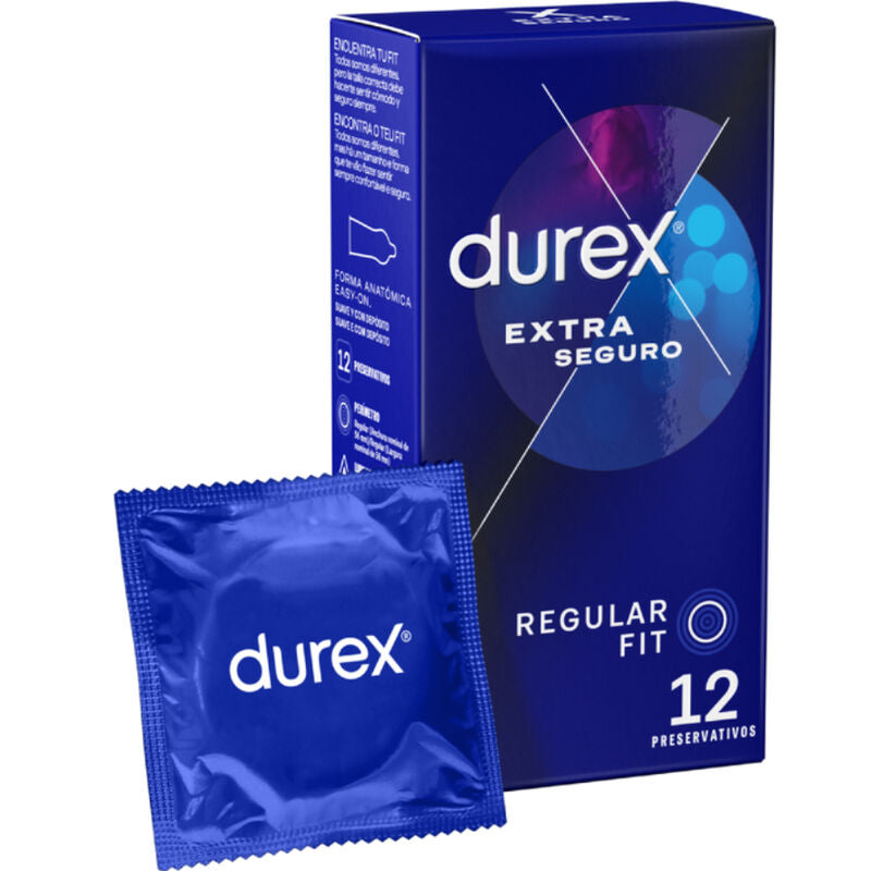 Comprar DUREX Extra Seguro 12 Unidades – Protección Confiable Para Mayor Tranquilidad-PRESERVATIVOS-Noxtic