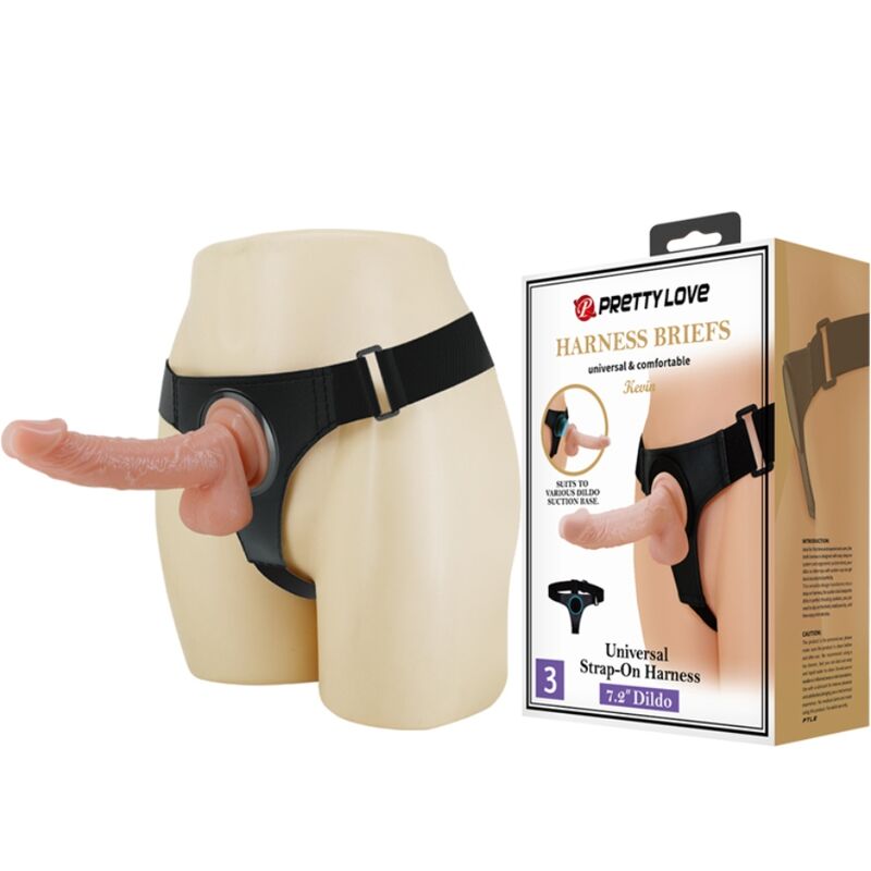 Comprar Pretty Love Harness Briefs – Arnés Universal Con Dildo Realista Para Placer Intenso-Noxtic