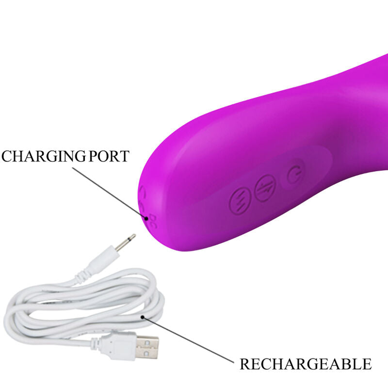 Comprar PRETTY LOVE Reese Vibrador Morado – Vibrador Con Rotación Y Vibraciones De Varias Velocidades-Noxtic