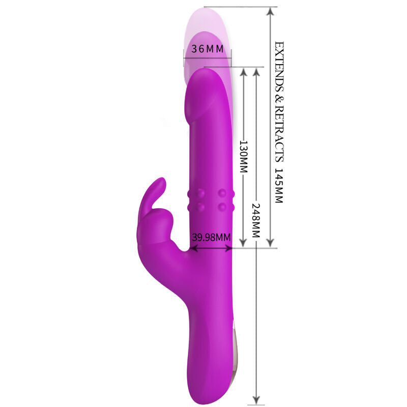 Comprar PRETTY LOVE Reese Vibrador Morado – Vibrador Con Rotación Y Vibraciones De Varias Velocidades-Noxtic