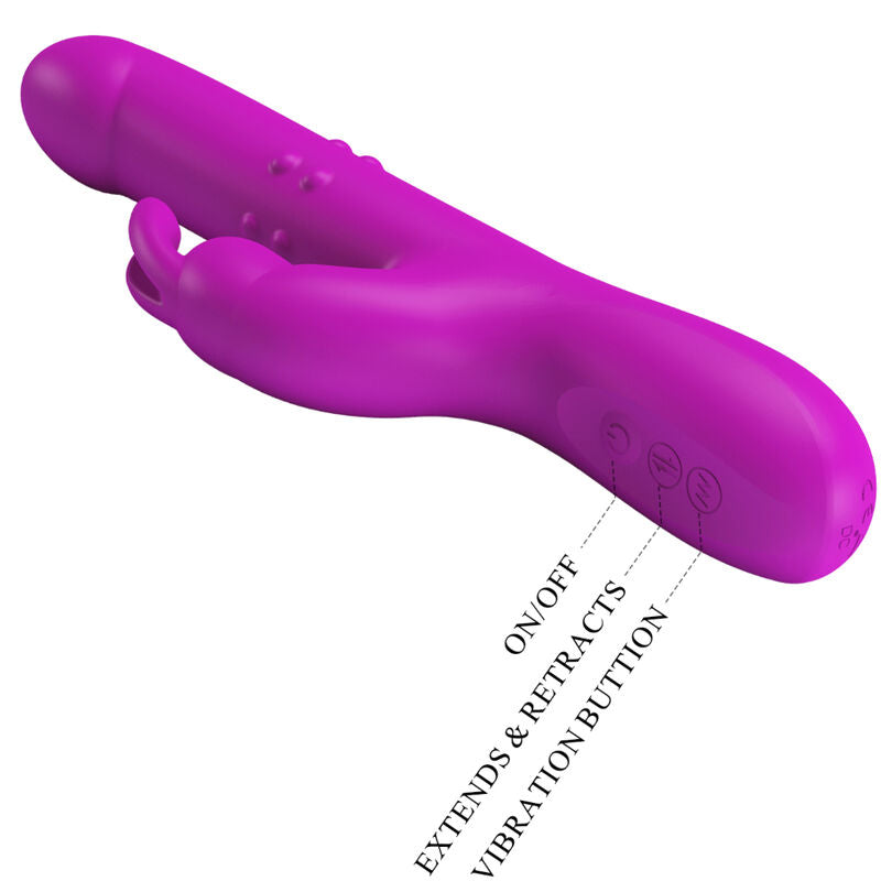 Comprar PRETTY LOVE Reese Vibrador Morado – Vibrador Con Rotación Y Vibraciones De Varias Velocidades-Noxtic