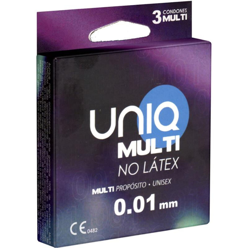 Comprar UNIQ Multi Preservativos Sin Látex 3 Unidades – Experiencia Confortable Con Diseño Innovador-PRESERVATIVOS-Noxtic
