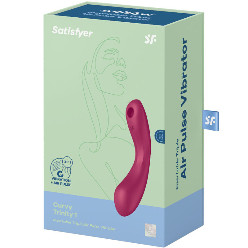 SATISFYER - CURVE TRINITY 1 AIR PULSE VIBRATION GRAY