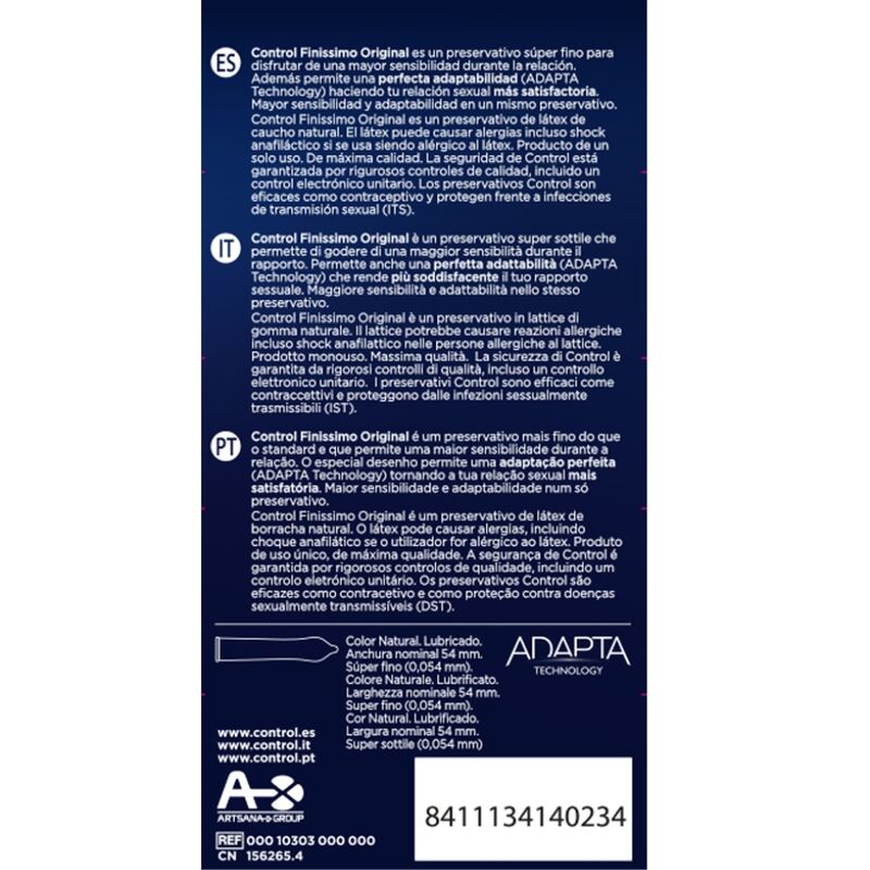 Comprar CONTROL Finísimo Preservativos 12 Unidades – Sensación Ultra Fina Para Mayor Conexión Intima-PRESERVATIVOS-Noxtic