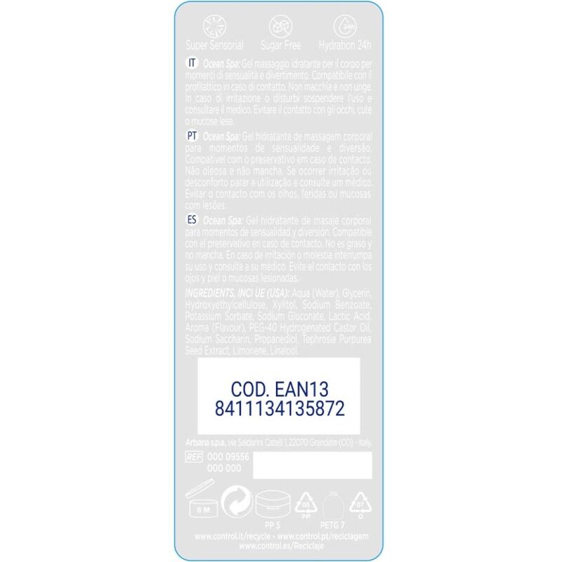 Comprar CONTROL Gel De Masaje 2 En 1 Mediterráneo 200 Ml – Hidratante Para Momentos De Placer Y Sensualidad-Noxtic