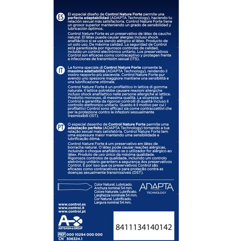 Comprar CONTROL Forte 12 Unidades – Preservativos Sensibles Con Diseño Seguro y Confiable-PRESERVATIVOS-Noxtic