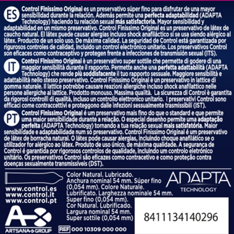 Preservativi CONTROL Finissimo confezione da 3 – Sensibilità estrema con spessore ultra sottile